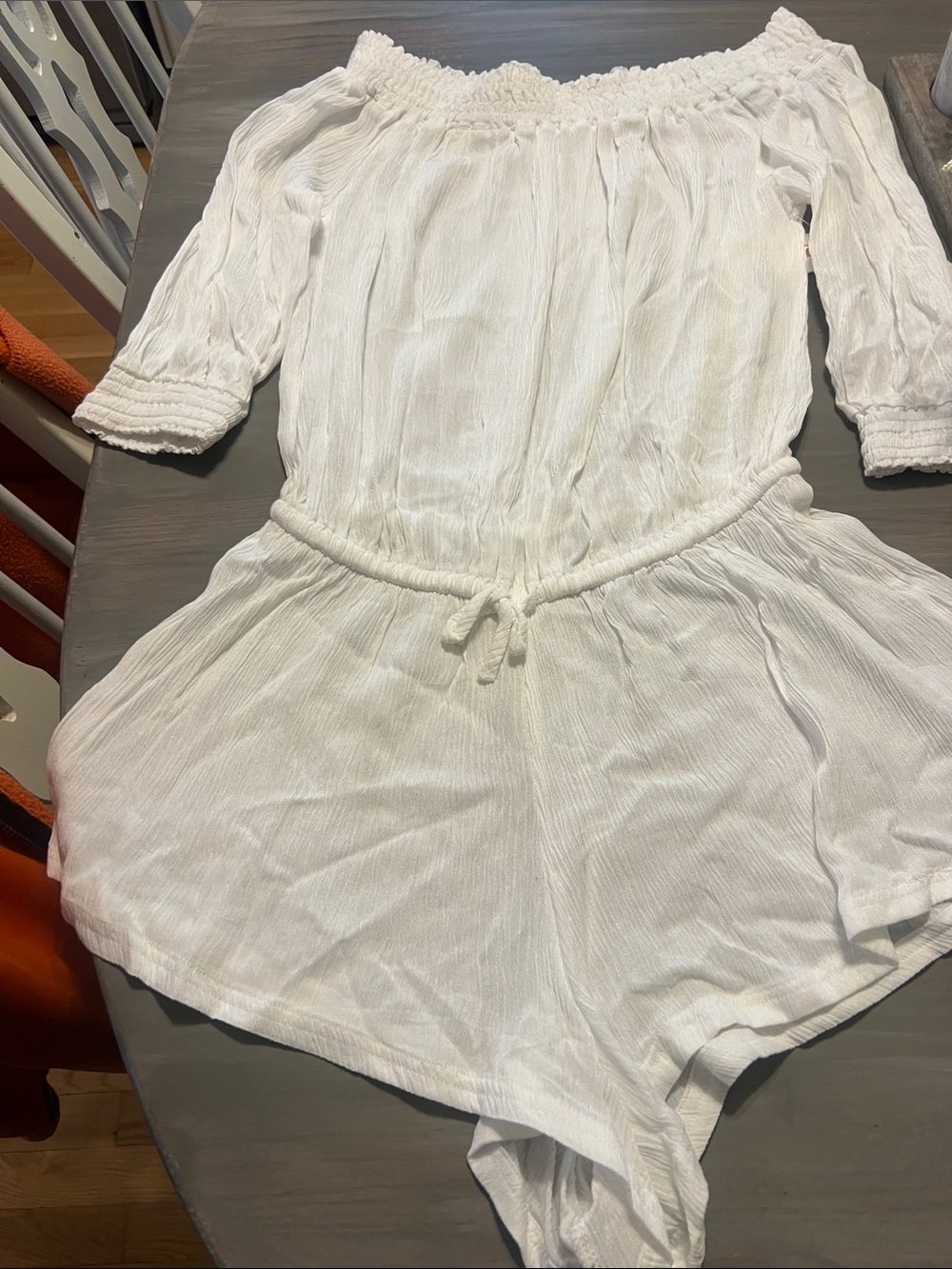 White Off-Shoulder cover-up